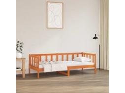 Vidaxl Estrutura da Cama com Cabeceira Marrom Cera 90 X 190 Cm
