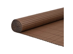 Cerca De Jardim Vidaxl Castanho Pvc (180x500 Cm)