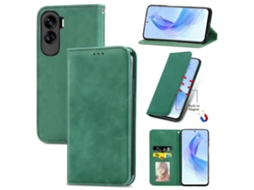 Capa De Celular Flip Magnética Em Couro Com Toque Retrô Para Honor 400 Lite (versão Global)