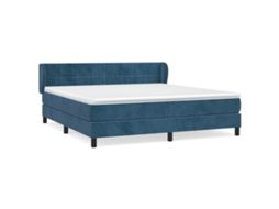 Box Spring Bed, Box Spring Beds Vidaxl Azul Veludo (160 X 200 Cm)