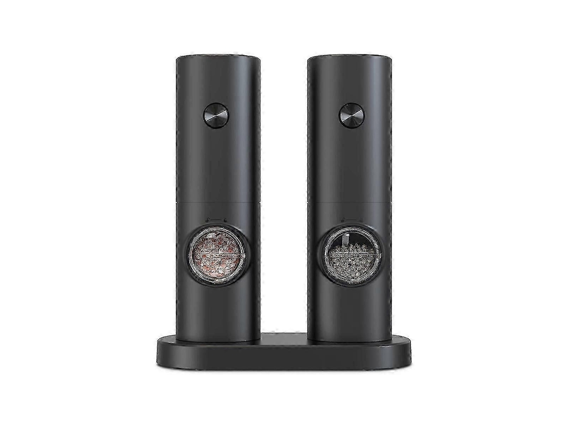 Conjunto de Moedores Elétricos Sal e Pimenta a Bateria com 5 Níveis Ajuste Moagem. GOKOCO