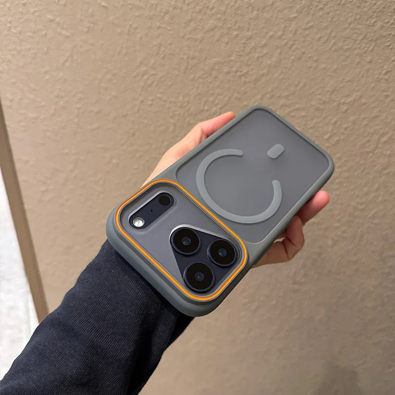 Capa Protetora Fosca Semitransparente Com Moldura Resistente A Impactos (para Iphone 16 Cinza)