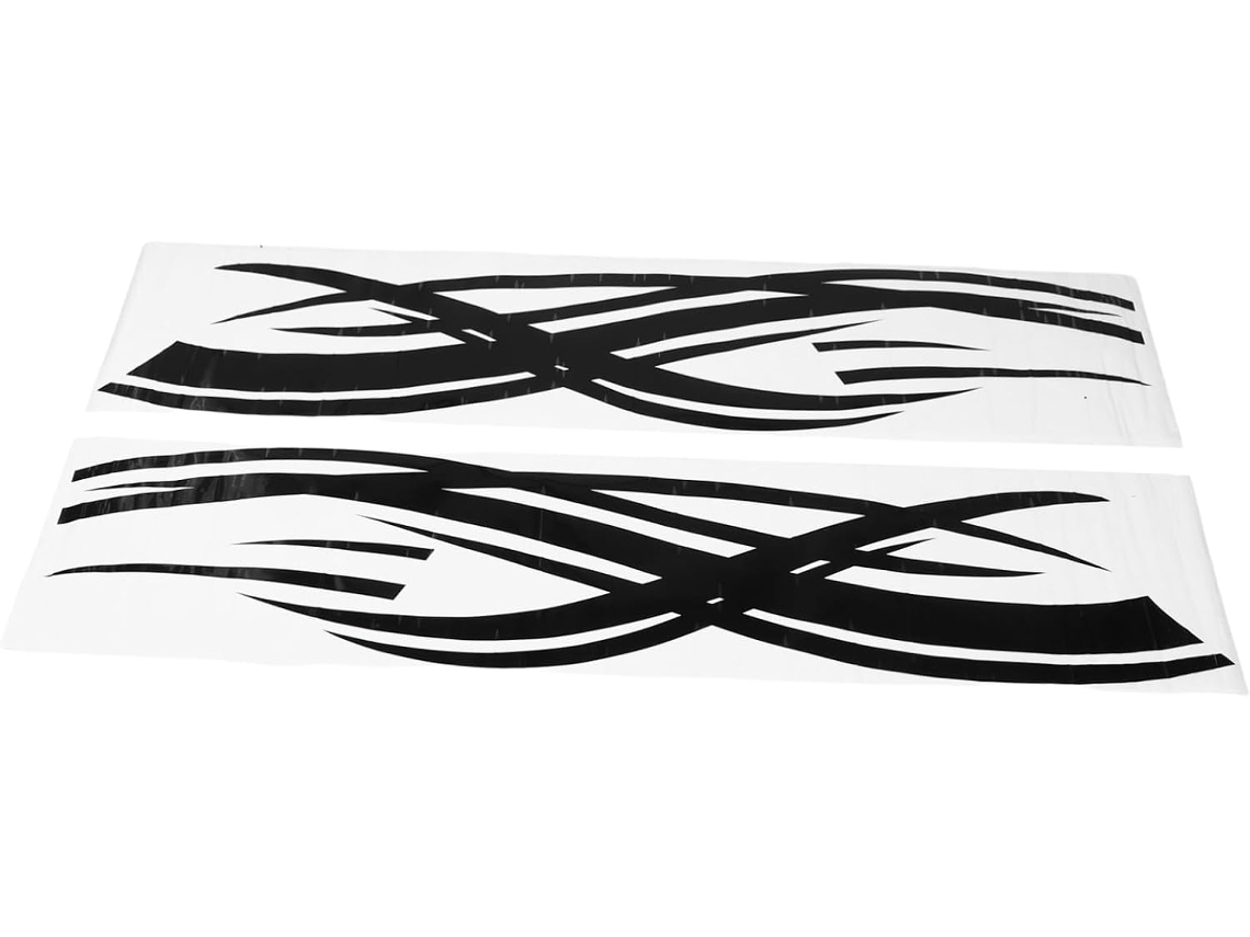 Adesivos de PVC pretos para carros, design criativo e fácil instalação.