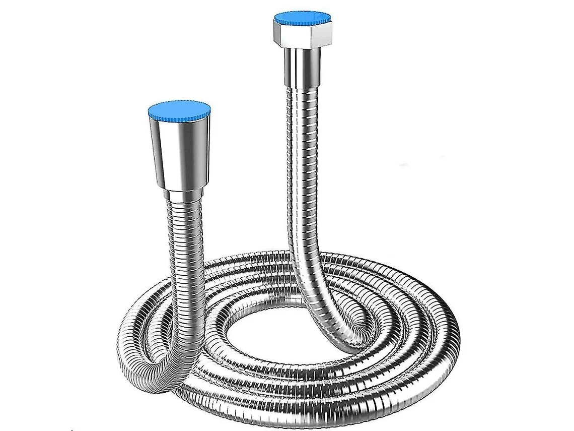 5m Extra Long Aço Inoxidável Mangueira De Duche Com Solid Latão Connector, G1/2 Universal Fit, Cromado Acabamento