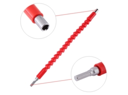 Brocas De Eixo Flexível Mango 1/4" Porca Hexagonal Extensão Para Suporte De Broca De Parafusadeira Ligação De Conexão (vermelha)