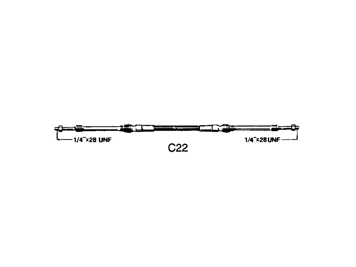 Cabo de Controle C22 Prateado 16´ULTRAFLEX