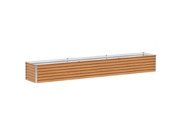 Conjunto 1 Cama De Jardim Vidaxl Castanho Aço (290 X 50 X 36 Cm)