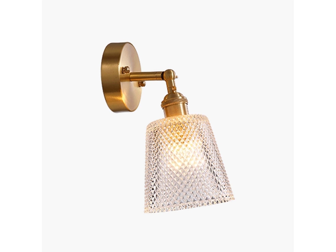 Espelho De Leitura Moderno Com Luminária Cobre, Arandela Simples, Luminária De Vidro Com Alta Transmissão Luz, Lustre