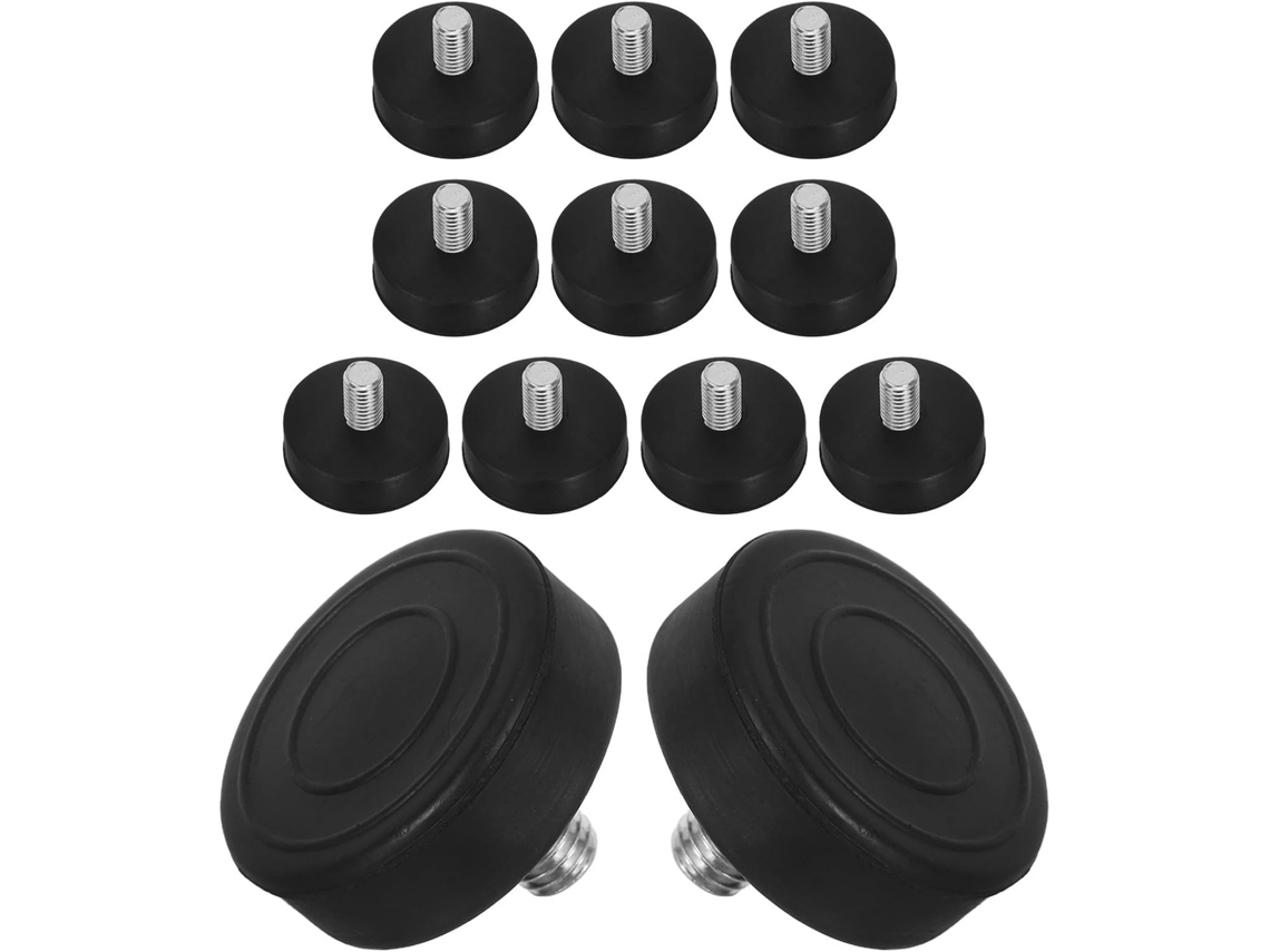 Conjunto De 12 Pés Niveladores Ajustáveis Para Móveis Com Rosca M10,