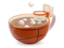 Nova Line caneca com Aro de Basquete 16oz - Caneca de Cerâmica para Café, Chocolate Quente, Cereais e Sopa
