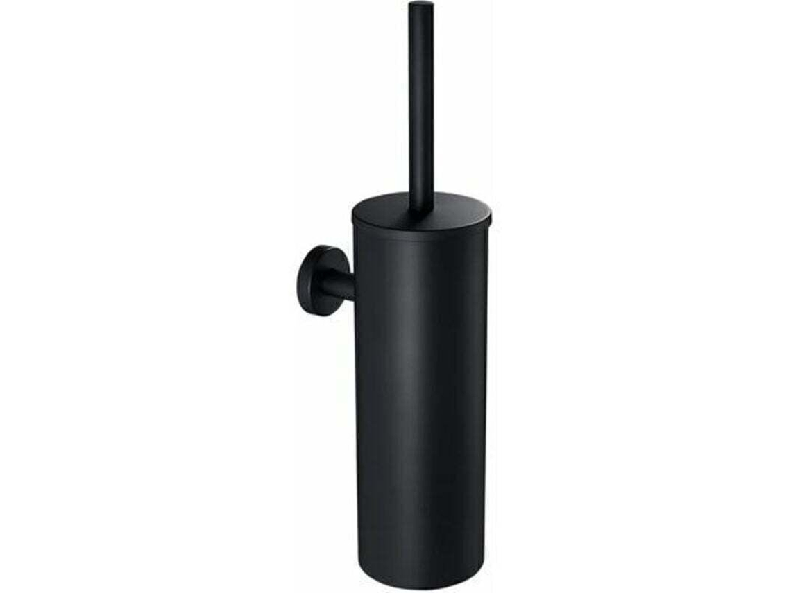 Escova Sanitária AQUAFORGE preta com suporte em aço inoxidável