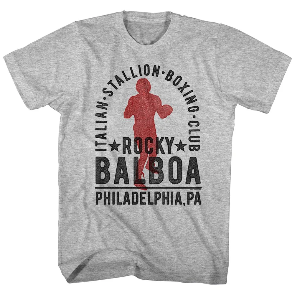 Rockinstone Rocky Movie Balboa Boxing Club Heather Gray Adult T-shirt Size:xxxl