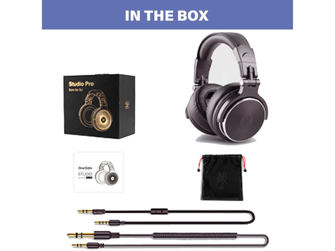 Oneodio Pro 50 Auscultadores Estéreo Estéreo Profissional Dj Auscultadores com MicroAuriculares Over Ear Monitor Auscultadores Bass Headsets