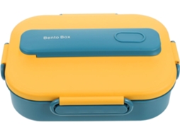 Lancheira Bento Solustre Com Compartimentos Para Adultos, Em Aço Inoxidável E Silicone, Grande, Compacta E Hermética