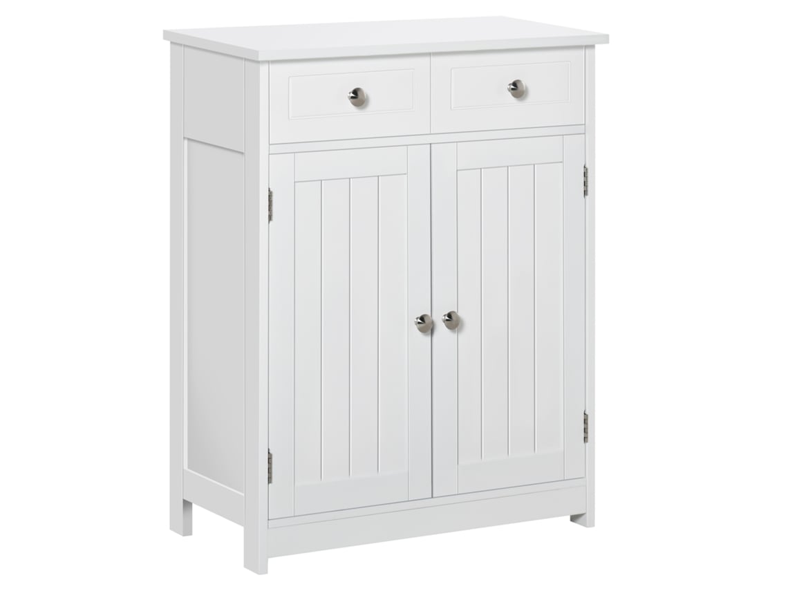 Armário Casa de Banho Mdf Cor Branco 60x30x75 cm Kleankin