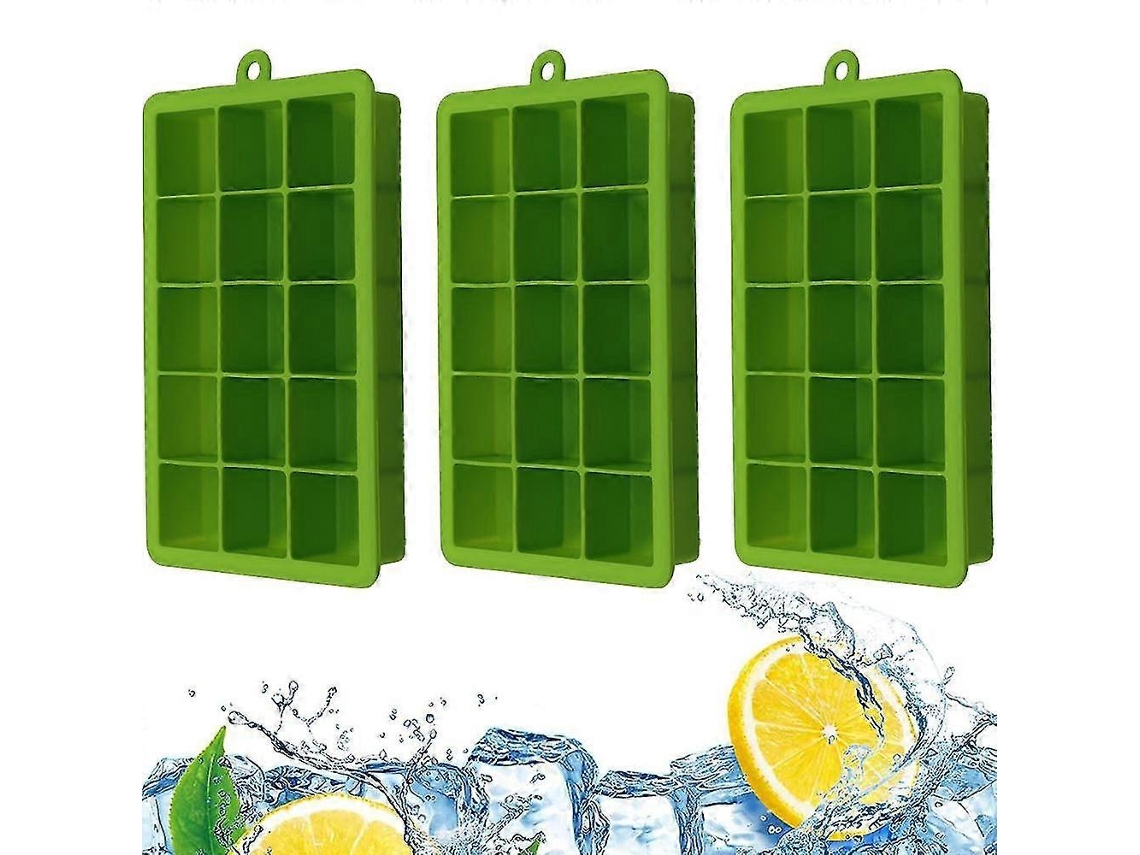 Bandejas de Gelo Flexíveis para Whisky, Liberação Fácil, Ideal para Casa e Festas, Economiza Espaço no Freezer Verde