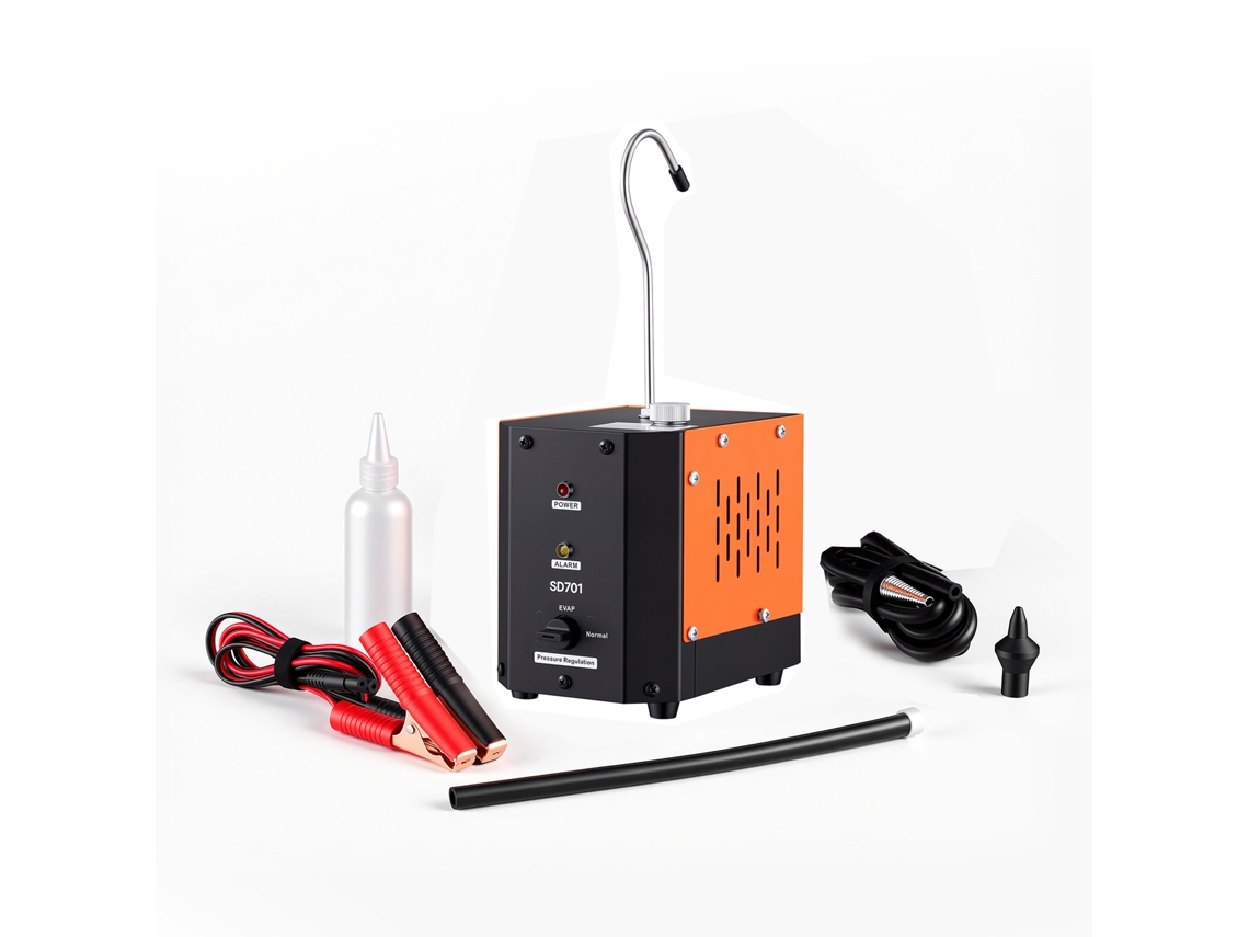 Detector de Vazamentos Fumaça Automotivo 12 V Cc, Máquina Detecção por Testador Vácuo Evap, com Bomba Ar Incorporada, Pressão Ajustável, Tubulações