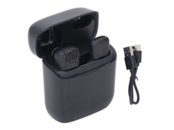Microfone Lavalier Sem Fio Usb C com Redução de Ruído e Caixa de Carregamento 20m