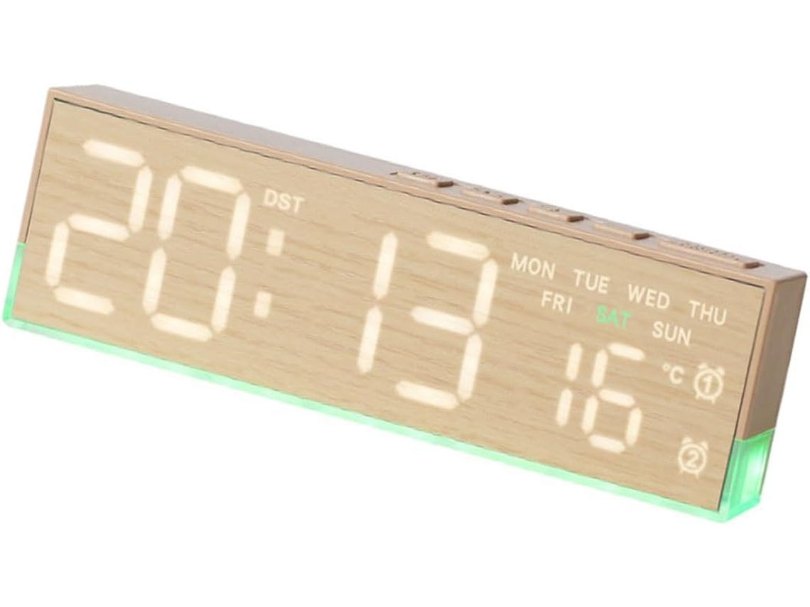 Despertador Digital Para Quarto, Relógio De Mesa Elétrico Com Números Grandes, Luz Noturna