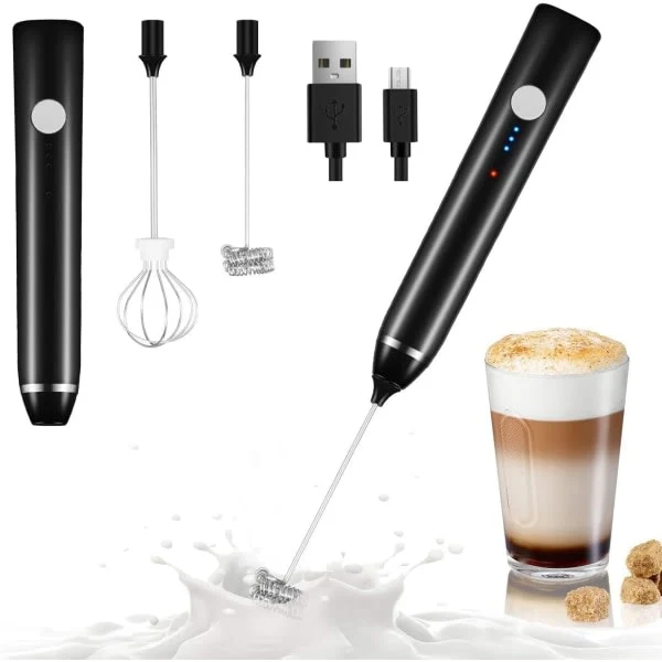 Espumador De Leite Elétrico, Espumador De Leite Recarregável Via Usb Tfrf