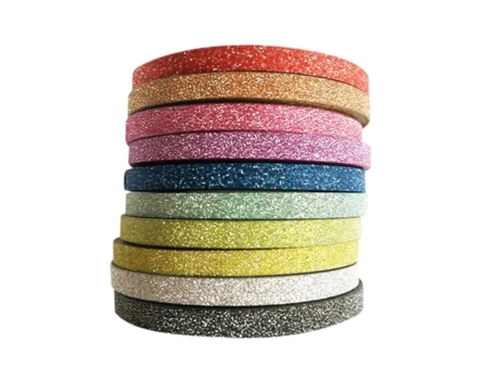 Fitas Adesivas Glitter Paillette 0,4 Cm 10 Peças Megacrea Diy