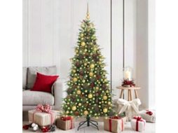 Vidaxl Árvore De Natal Articulada Artificial Verde 180 Cm Pe E Pvc