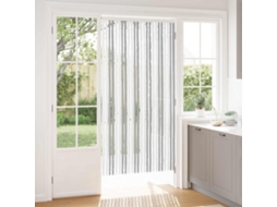 Vidaxl Cortina De Insetos Chenille Cinza Claro E Branco 100 X 200 Cm