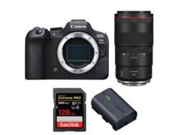 Eos R6 Mark Ii + Rf 100mm F/2.8 L Macro Is Usm + 1 Sandisk 128gb Uhs ii 300mb/s + 1 Canon Lp e6nh + Ebook “20 Dicas para Fotos Que Impressionam” CANON