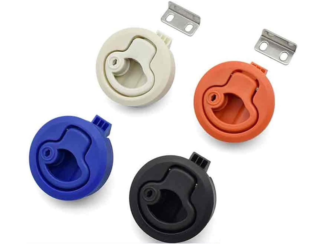 Trava De Impacto Para Veículos Com Alça Redonda Plástico Nylon, Azul Vermelha Branca, 1 Peça Laranja