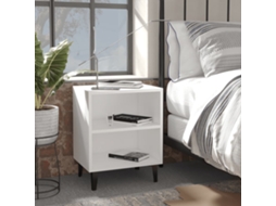 Vidaxl Mesas De Cabeceira Pernas Em Metal 2 Pcs 40x30x50 Cm Branco