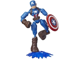 Figura de Ação HASBRO Capitão América Bend Flex (Idade Mínima: 4 Anos - 15 cm)