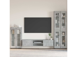 Vidaxl Buffet Florin Cinzento 55,5 X 29 X 100 Cm Madeira Processada