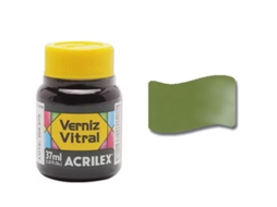 Verniz Vitral ACRILEX 37Ml Verde Oliva 545