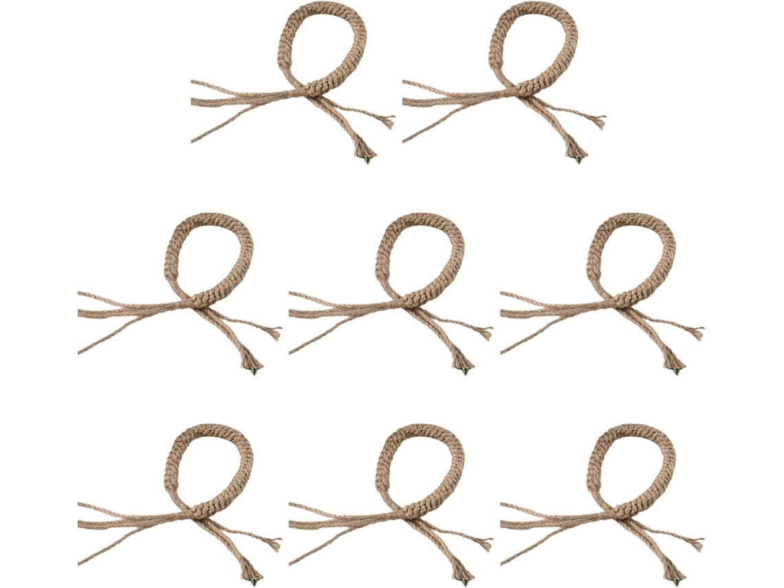 Conjunto De 8 Prendedores De Cortina Para Exterior - Estilo Rústico - Cordas Para Decoração Campestre