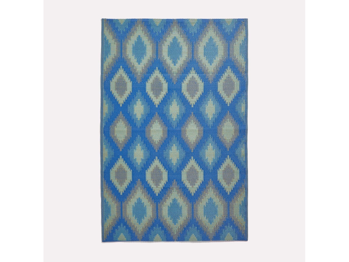 Tapete De Exterior Homescapes Plástico Reversível Amber (azul – 120x180 Cm)