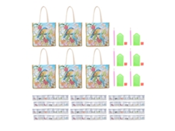 Conjunto de 6 bolsas AQUAFORGE de tecido para pintura, portáteis, grande capacidade, artesanato