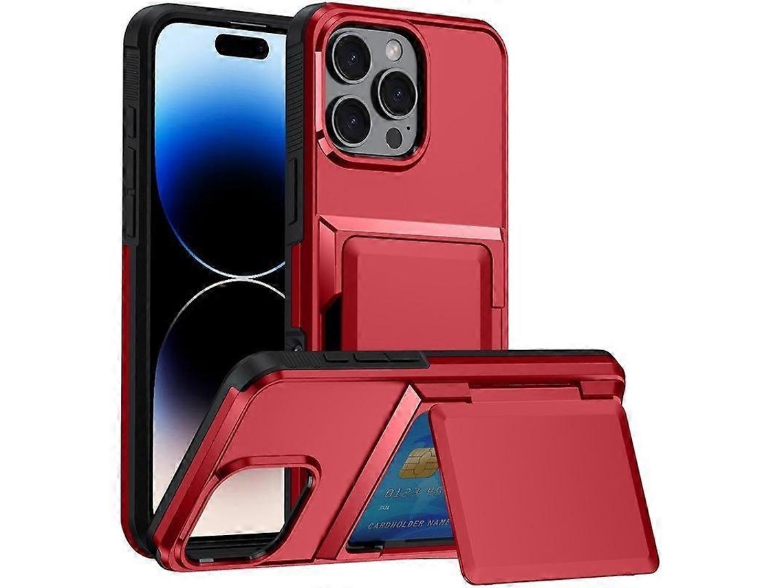 Capa De Celular À Prova De Choque Com Suporte Para Cartão Kalebol Flip