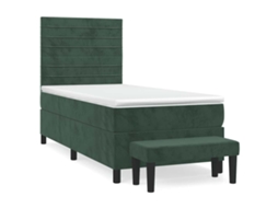 Box Spring Bed, Box Spring Beds Vidaxl Verde Veludo (90 X 200 Cm)