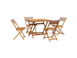 Garden Dining Set, Garden Dining Sets Vidaxl Cinzento-acastanhado Madeira De Acácia (90 X 90 X 75 Cm)