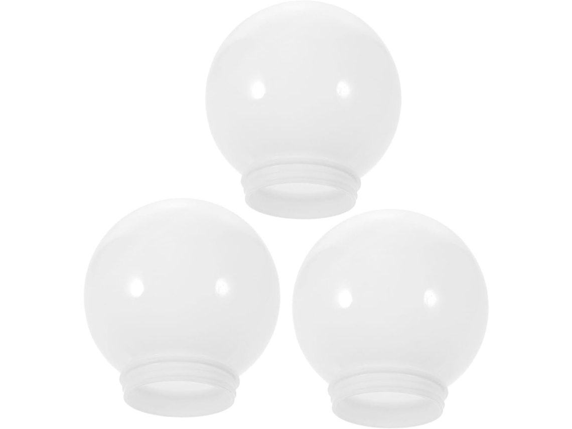 Globo De Acrílico Branco Leitoso Com 150 Mm De Diâmetro Para Luminária.