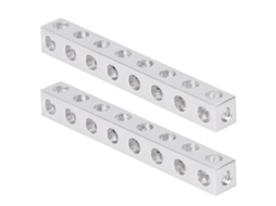 2 Peças 3106‑0008‑0064 Viga Quadrada 8x8x64mm Com 8 Orifícios Acessório De Estrutura Robótica