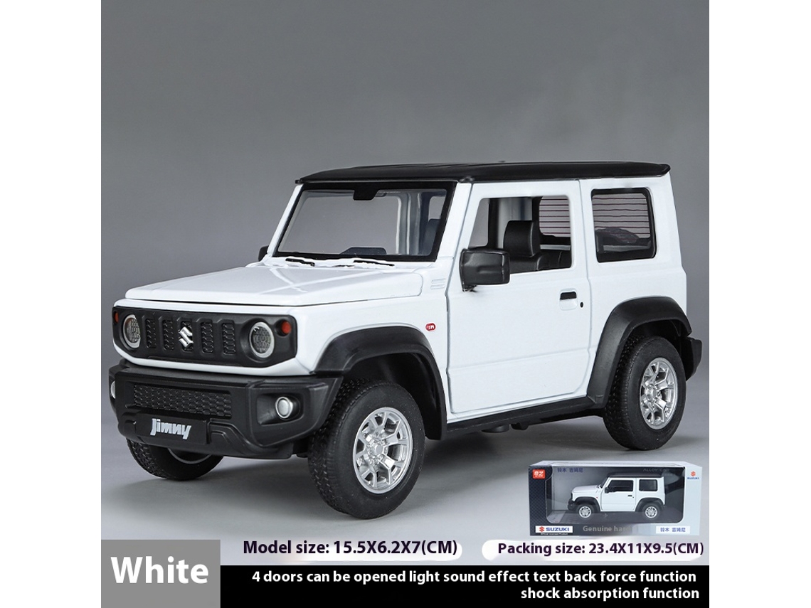 Réplica Em Escala 124 Do Suzuki Jimny, Modelo De Carro Em Liga Metálica, Veículo Off Road Em Metal Fundido. Mdug (branco)