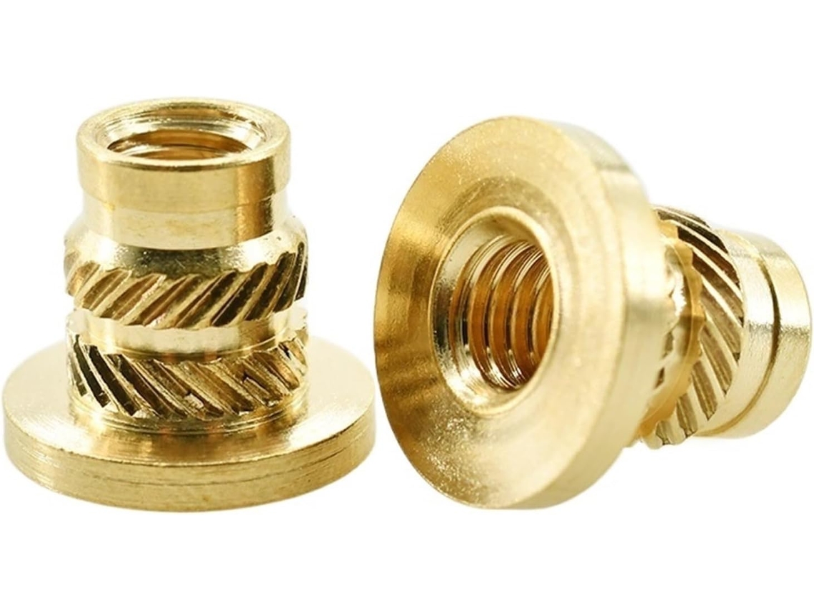 Porca De Inserção Latão M2 M2.5 M3 M4 M5 M6 M8, Cobre Com Flange