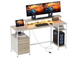 Mesa Com Luzes Led E Tomadas Multifuncional