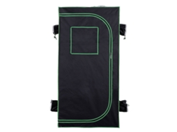 Tenda Hidropônica Cultivo. Preta 80x80x160cm, Oxford 600d, 5 Saídas De Ar Ajustáveis, Janela E Buraco Para Cabos,
