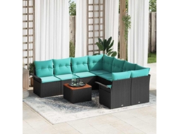 Vidaxl Conjunto De Sofá De Jardim 9 Unid. 8-número De Lugares
