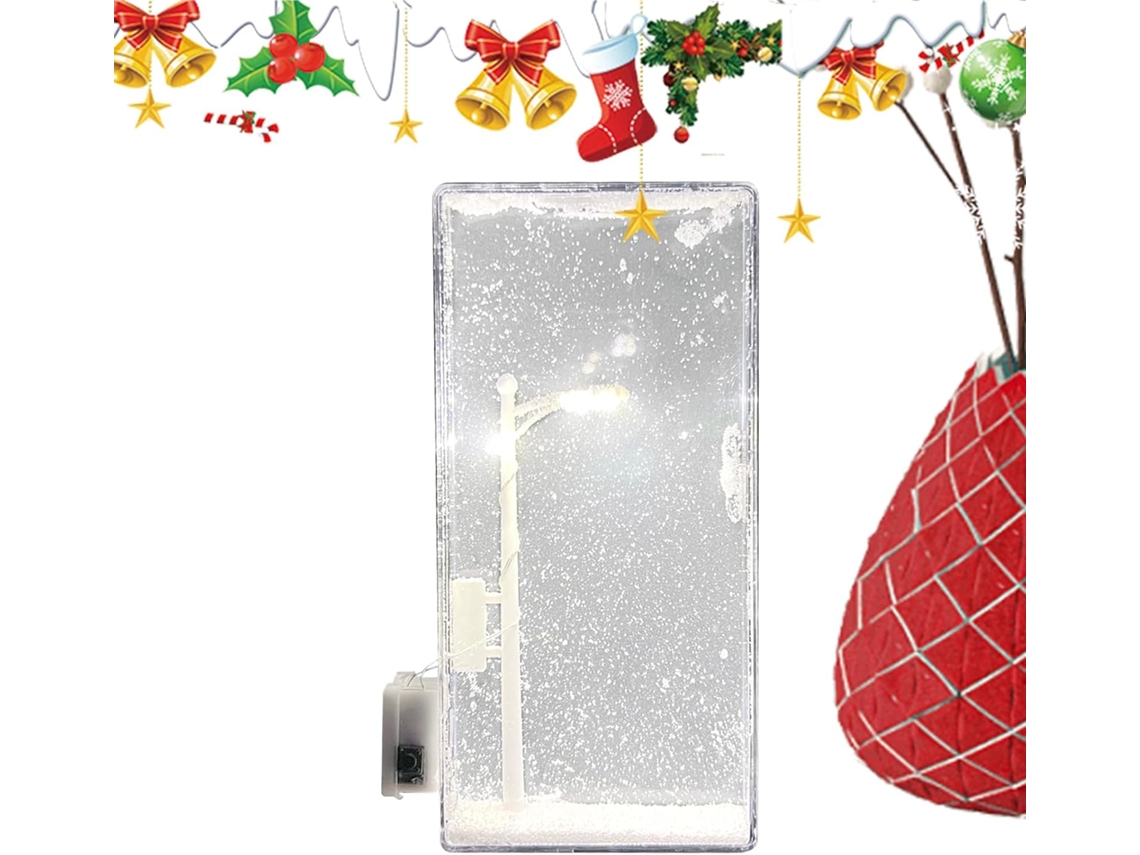 Luminária Noturna Genérica Com Cena De Neve, Natal, Abajur, Decoração
