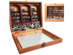Tabela De Livros Minúscula - Madeira Rígida - Redução Do Estresse - Decorativo - Mindfulness - 196 Voumes De Livros - Estante De Livros