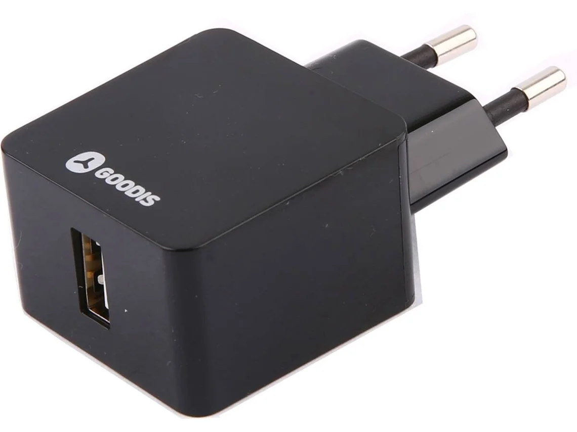 Adaptador Viagem GOODIS 5V-2.4A Preto (Outlet Caixa Aberta)