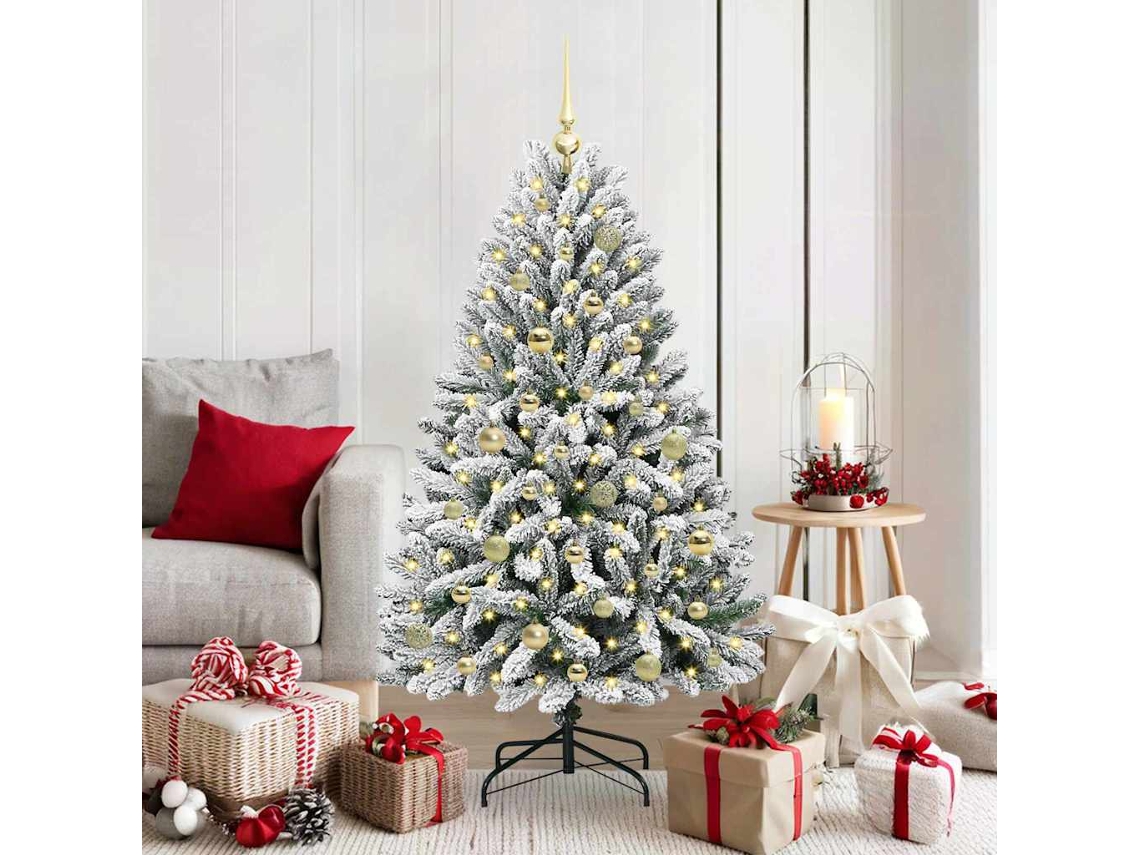 Vidaxl Árvore De Natal Artificial 150 Cm 150 Led Branco Quente